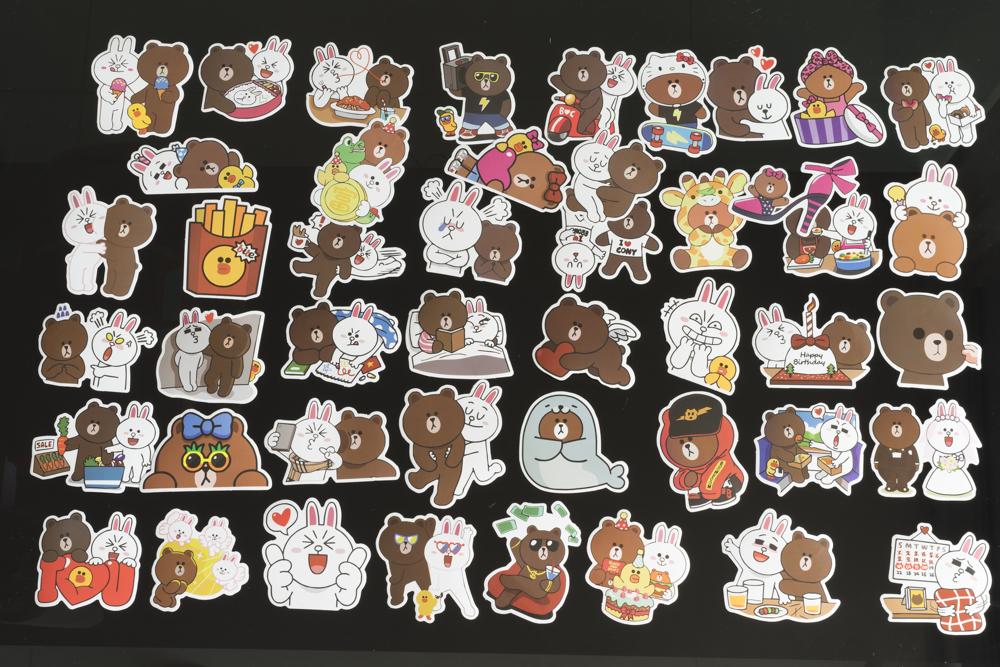 [HCM]Bộ miếng dán sticker chủ đề ?Brown and Cony mẫu mới 2020 sticker dán trang trí vali du lịch laptop mũ bảo hiểm đàn guitar ukelele macbook laptop tủ lạnh...