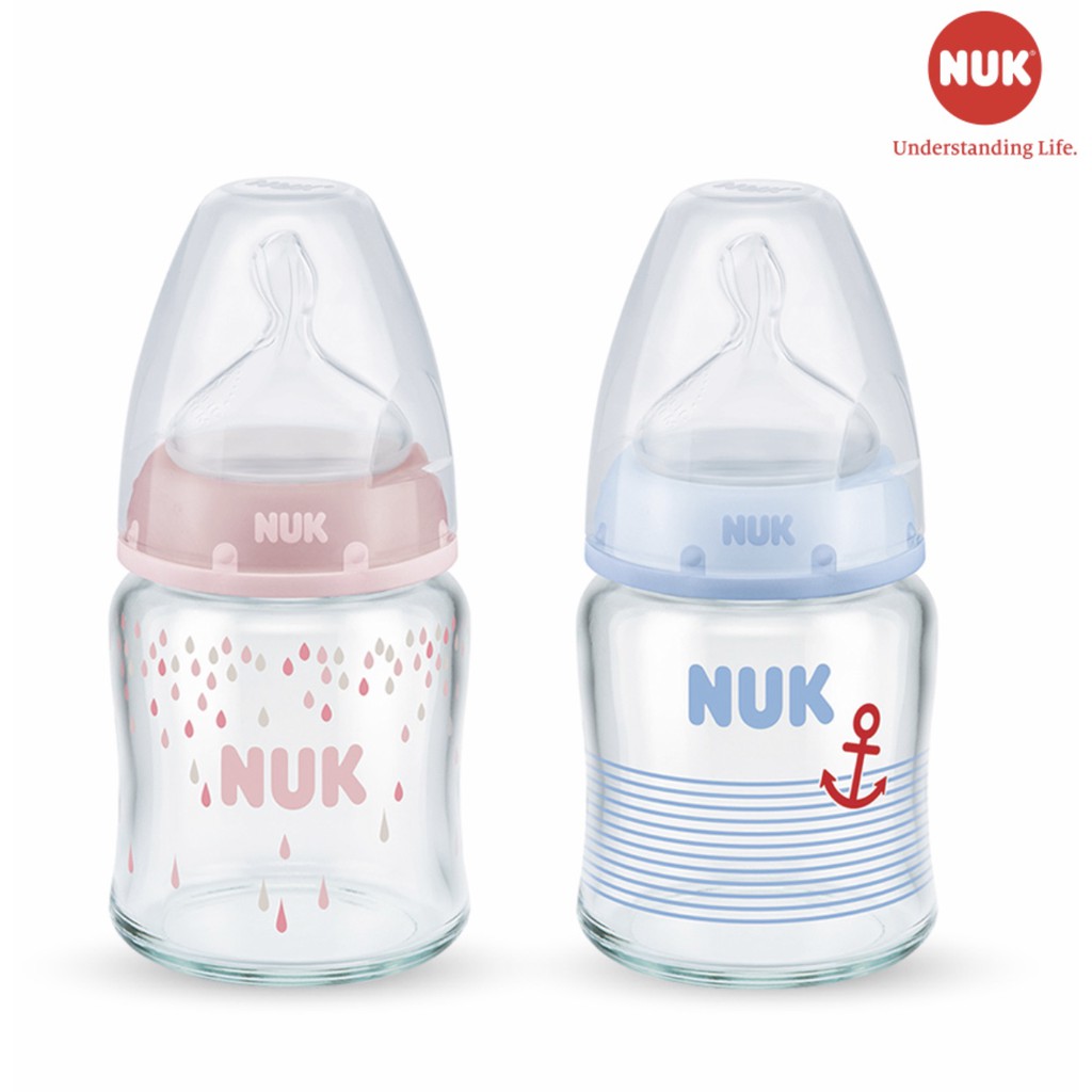 Bình sữa nuk thuỷ tinh premium choice+ 120ml 240ml