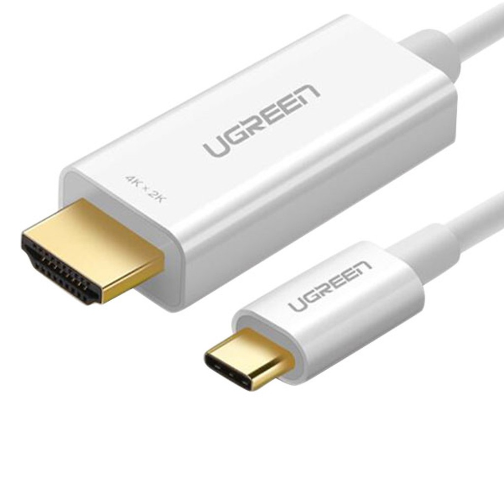 Cáp chuyển đổi usb type-c sang hdmi ugreen 30841 hỗ trợ 4k, 3d dài 1,5m - hàng bảo hành 18 tháng.