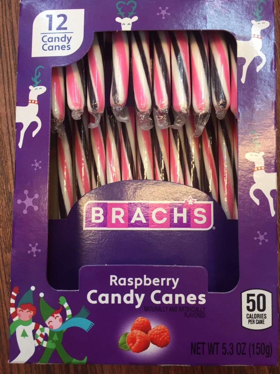 Kẹo gậy giáng sinh - kẹo gậy noel - barachs - raspberry candy canes - hàng nhập mỹ