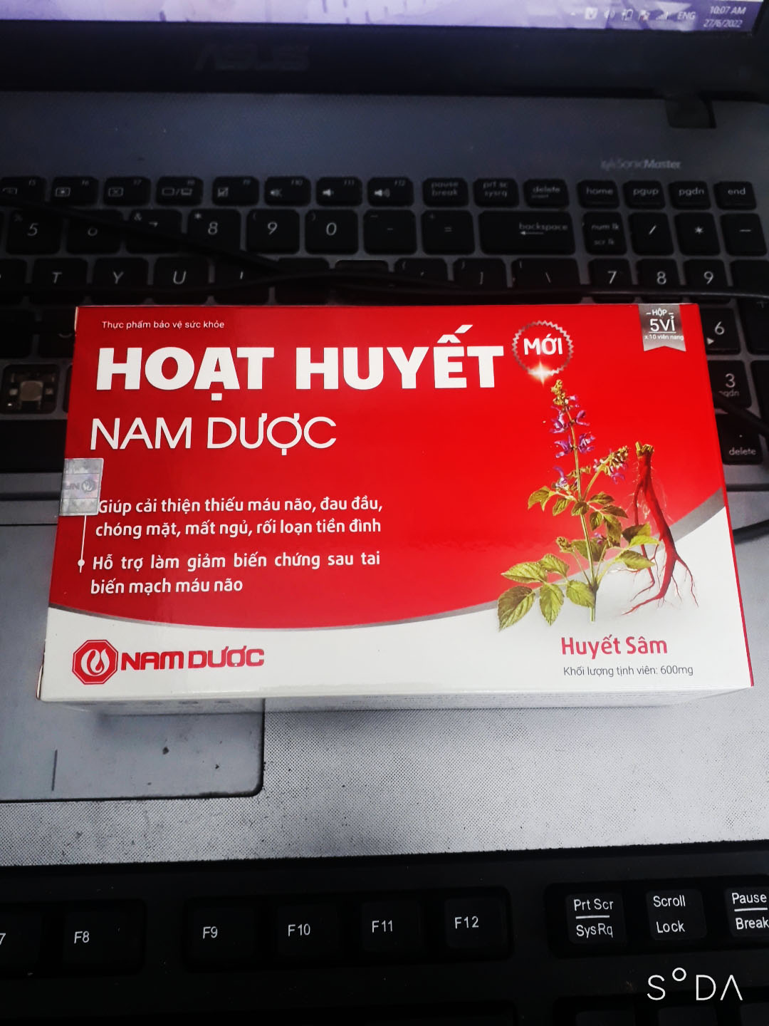 Hoạt huyết Nam Dược, giúp cải thiện thiếu máu não, đau đầu, chóng mặt, mất ngủ, rối loạn tiền đình; hỗ trợ giảm biến chứng sau tai biến mạch máu não