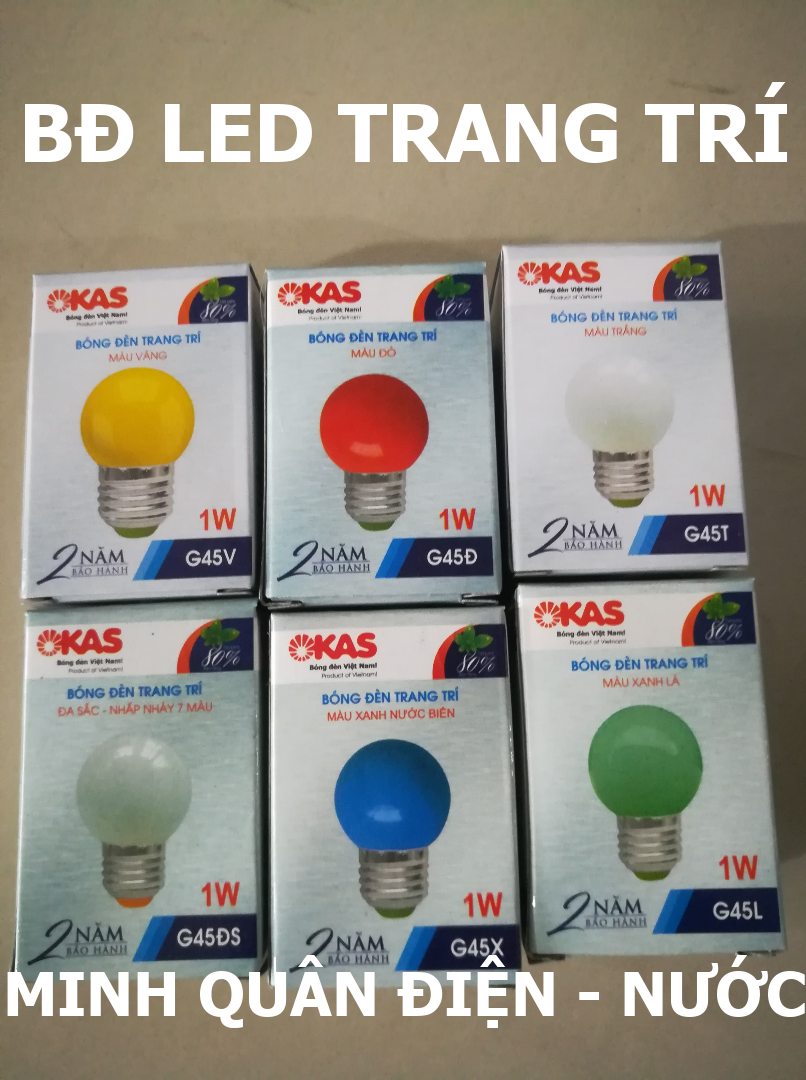 Bóng đèn led trang trí okas g45 tiết kiệm điện đủ màu sắc