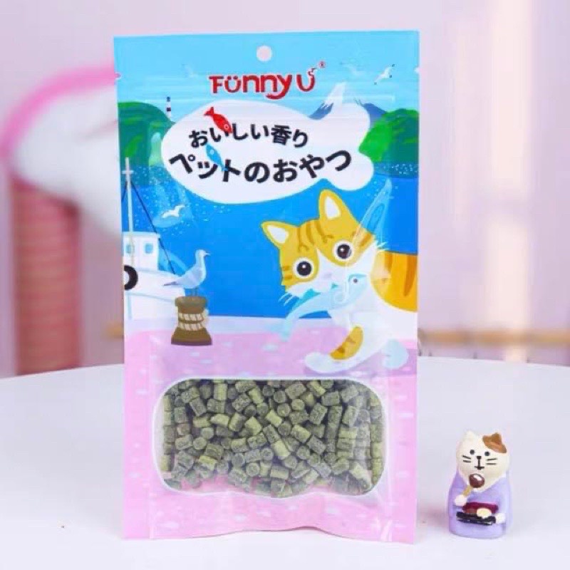 Viên cỏ tiêu búi lông cho mèo gói 100g - viên cỏ giúp tiêu búi lông