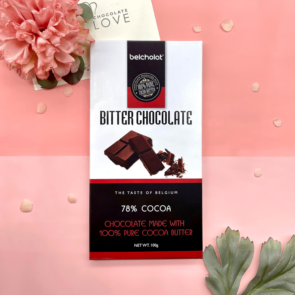 Thanh socola Belcholat đen đắng 78% Chocolate 100g_Bitter 78%