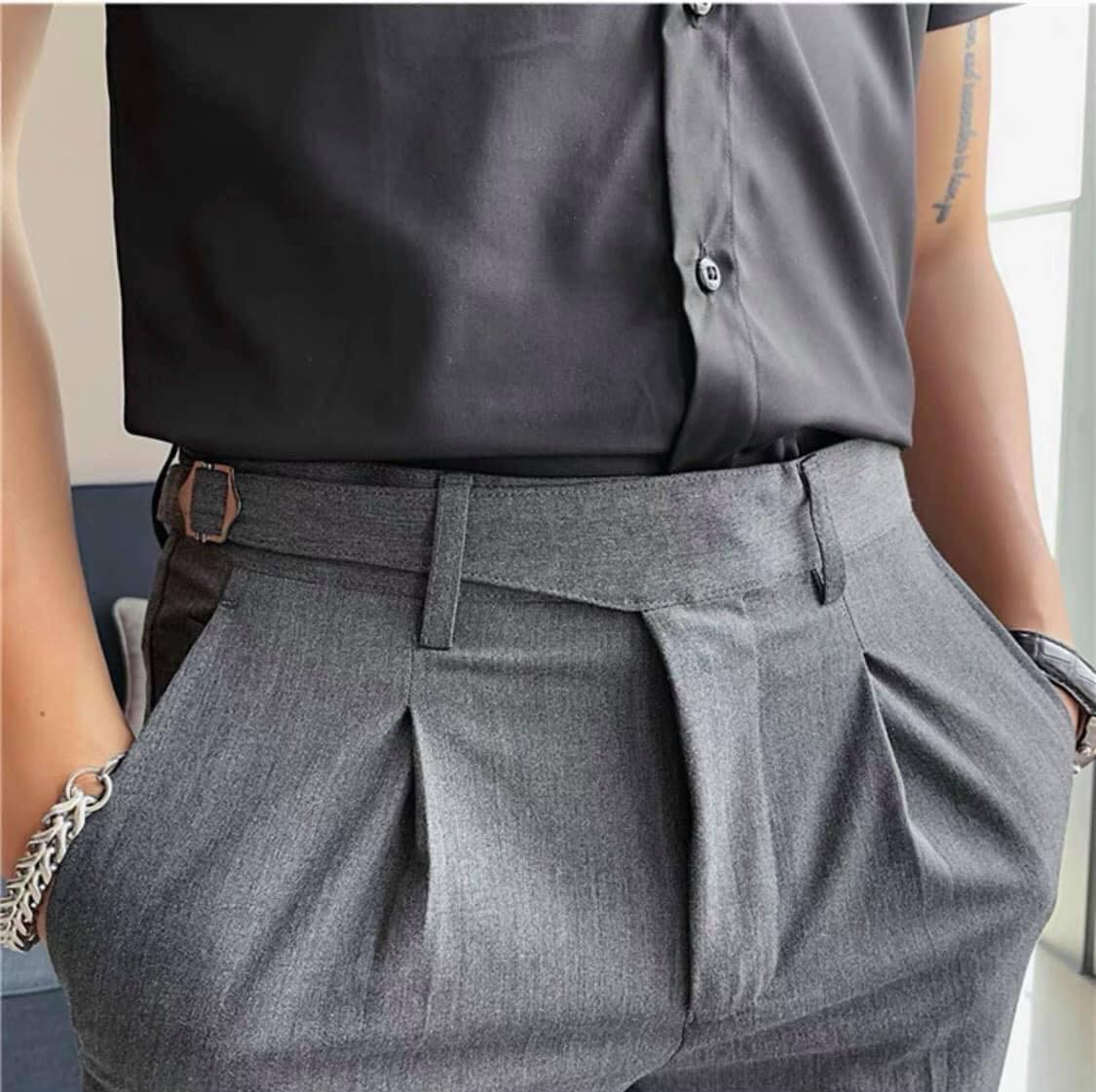[HOT][FREESHIP]Quần âu nam sidetab 1 khóa cạp cao 2021 - BeBe-Store