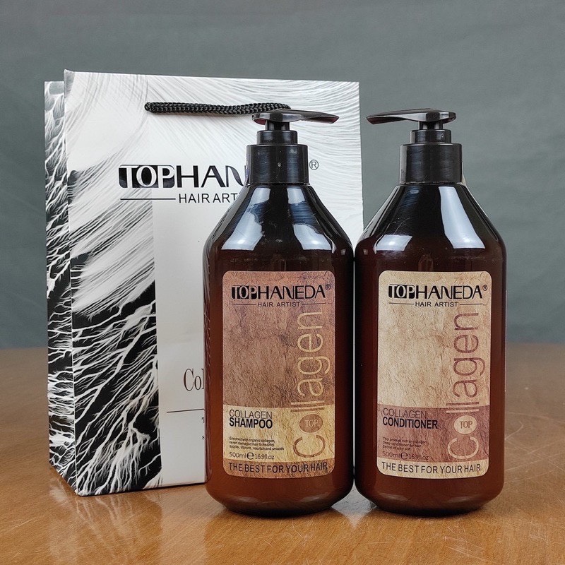 Cặp gội xả phục hồi tóc haneda collagen 500mlx2