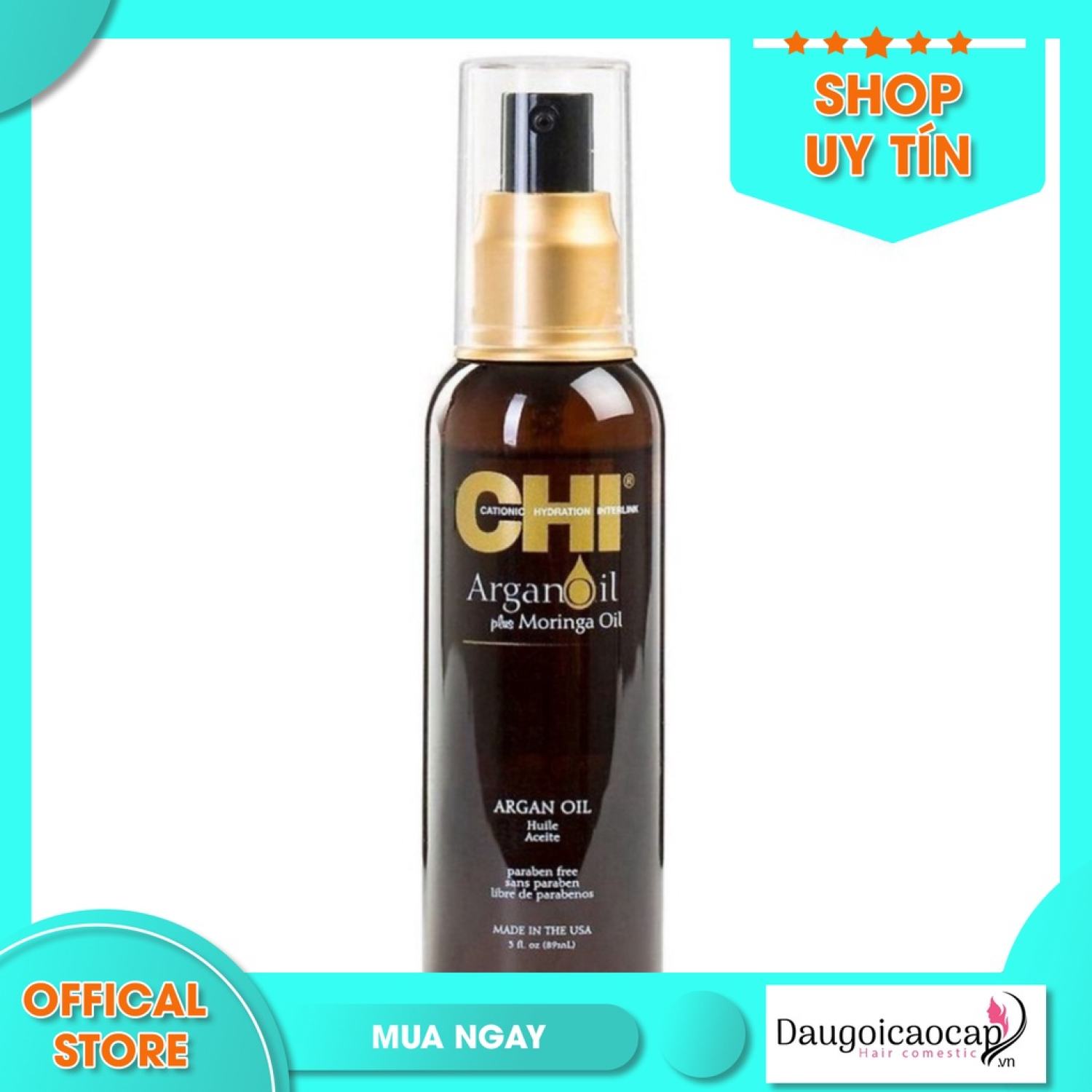 🍂🍂 Tinh dầu dưỡng tóc khô hư tổn cao cấp CHI Argan Oil 89ml 🌹