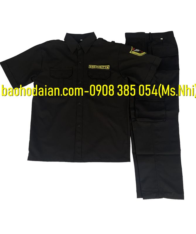 Quần áo vệ sĩ ngắn tay màu đen vải cao cấp
