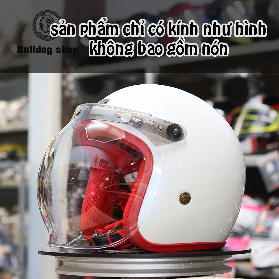 Kính gắn mũ bảo hiểm 3/4 Bubble - Đủ màu