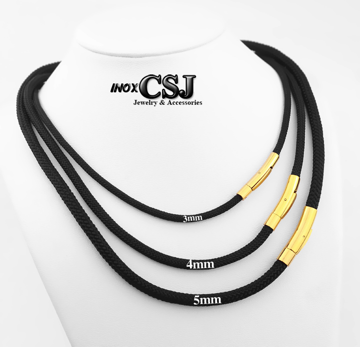 Dây chuyền dù thái cao cấp khóa titan mạ vàng siêu đẹp, siêu chất, dây dù siêu bền