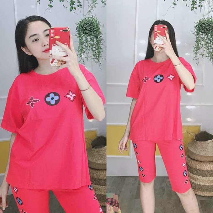 Set Đồ Bộ Nữ Lửng Cotton Đẹp K-DB0KN1