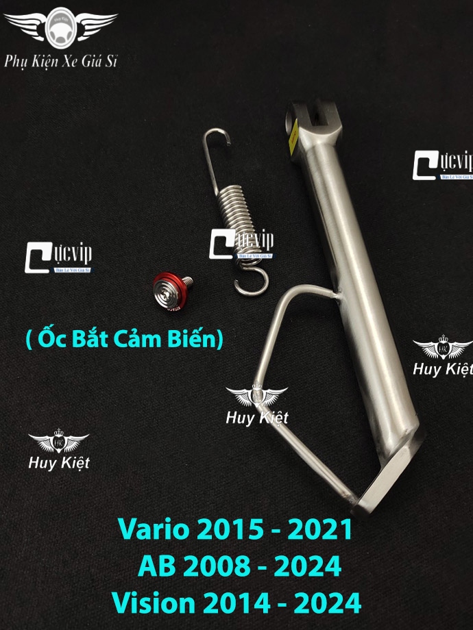 Chân Chống Nghiêng Inox 304 (Kèm Lò Xo Và Ốc Bắt Cảm Biến) Vario (125/150/160cc), Vision 2014 - 2025, AB 2013 - 2025 MS6327