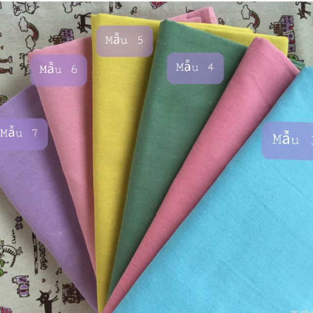 [HCM]Vải canvas sọc vải 1 màu dùng làm đồ handmade