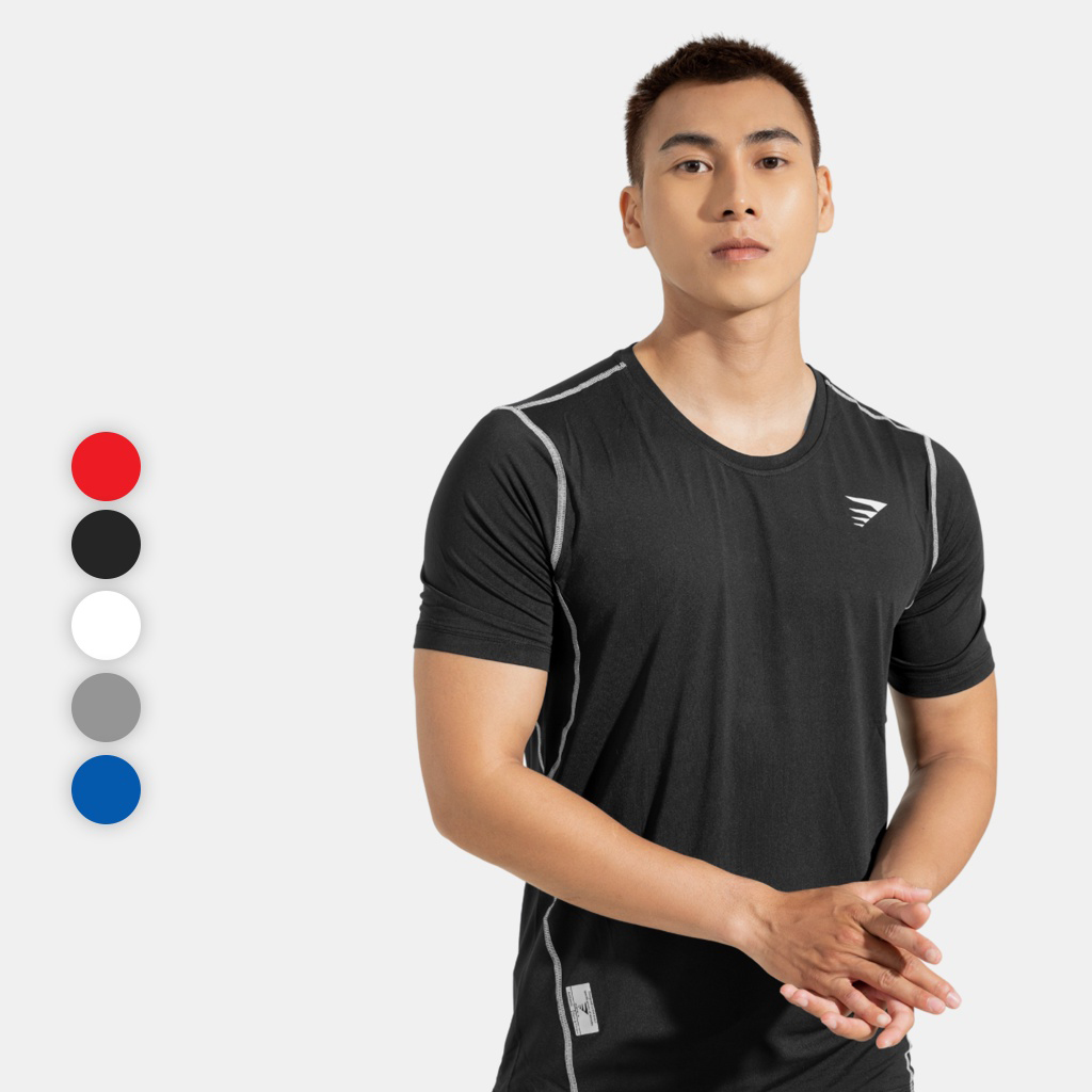 [FREESHIP + HOÀN TIỀN 50K] Áo thể thao nam tay ngắn giữ nhiệt ALPHA X form body hỗ trợ chơi thể thao tập gym [Size M,L,XL,XXL] ADTS003