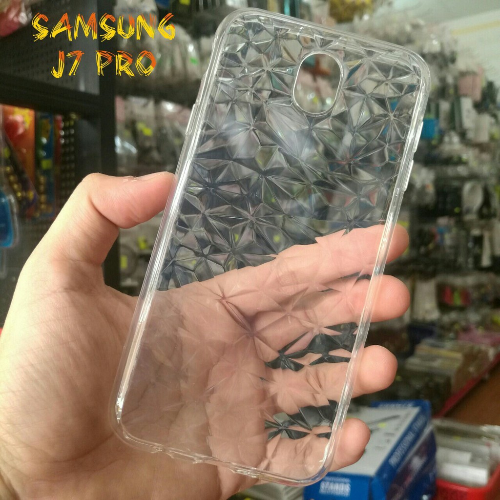 ỐP LƯNG SAMSUNG J7 PRO DẺO TRONG SUỐT VÂN 3D