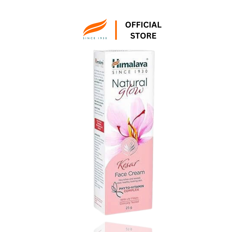   HSD: 30 12 2026  Kem dưỡng sáng da nâng tông chiết xuất nghệ tây Himalaya Natural Glow Saffron Face Cream 25gm 
