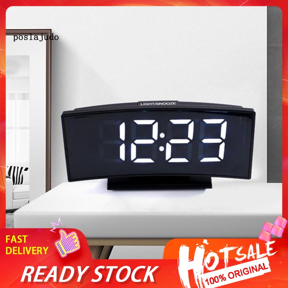 POS Digital LED Big Screen Temperature Display USB Snooze Home Desk Alarm Clock