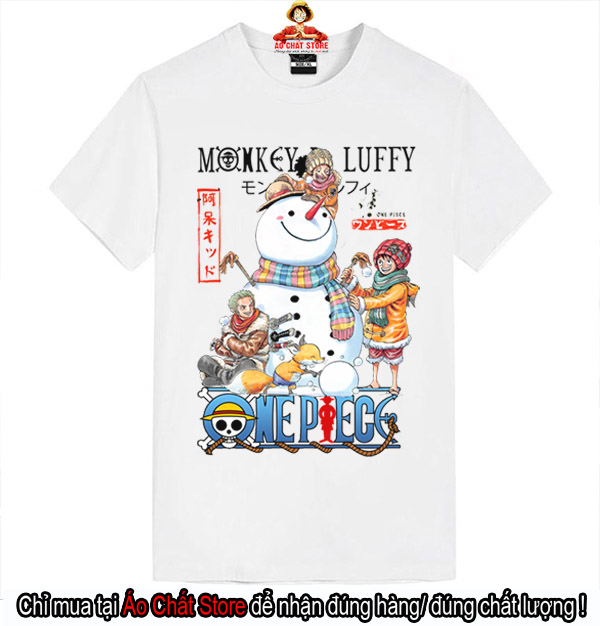 [HCM](HOT) Áo thun One Piece Noel siêu cute - Áo Luffy Zoro Ussop Xmas siêu đẹp OP186