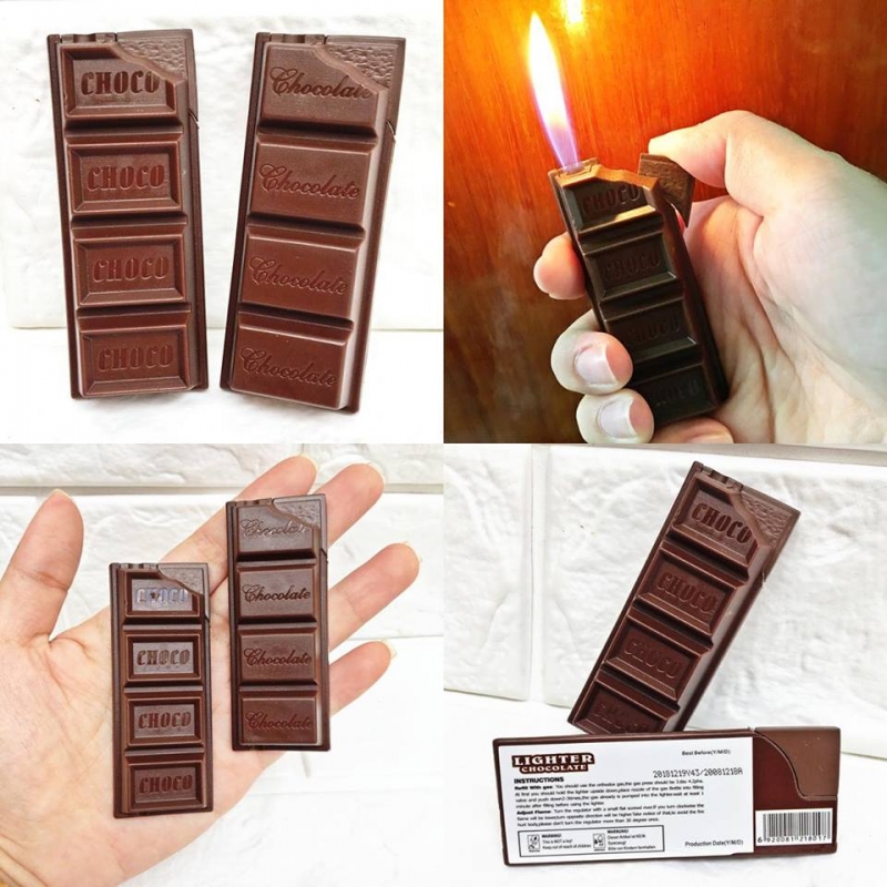 Bật Lửa Hình Thanh Kẹo Chocolate Siêu Dễ Thương (Xài Gas)