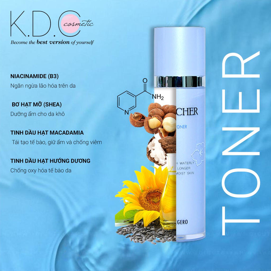 Nước hoa hồng dưỡng da Hàn Quốc Negero Meicher Toner 130ml