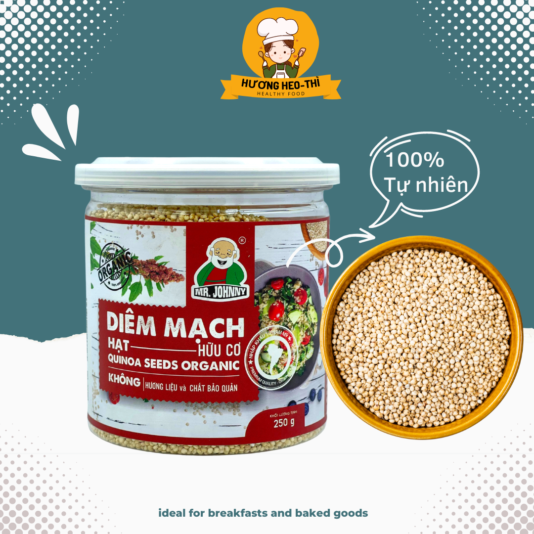 [HCM]Hạt Diêm Mạch Hữu Cơ chính hãng Mr Johnny Hộp 250g - Ăn kiêng hỗ trợ giảm cân eatclean healthy nấu ăn