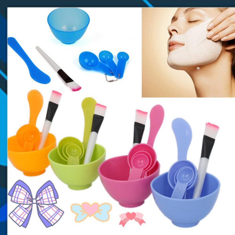 Bộ chén cọ trộn đắp mặt nạ 6 món, dụng cụ trộn mặt nạ