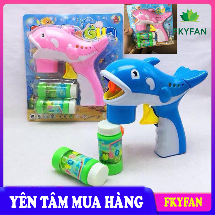 Đồ Chơi Bắn Bong Bóng Xà Phòng Cho Bé Máy Bắn Bong Bóng Phun Bong Bóng Sung đồ chơi bắn bong bóng xà phòng hình cá heo cho bé