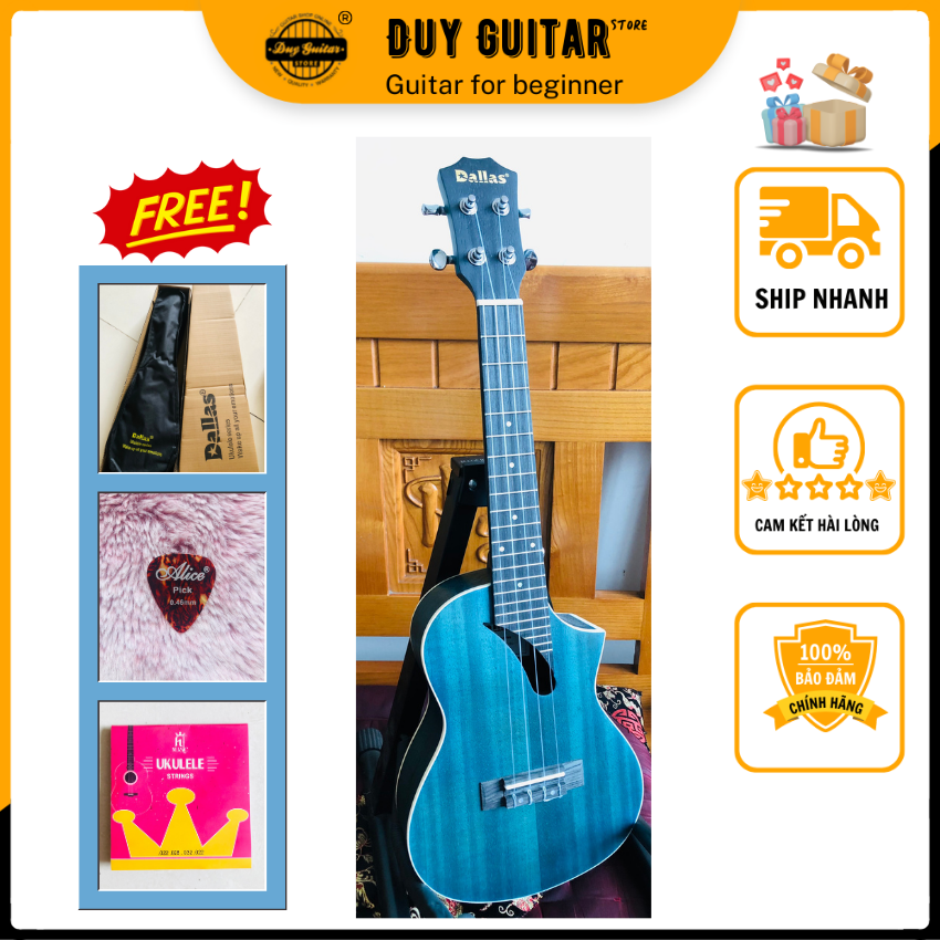 Đàn ukulele concert Dallas chính hãng Duy Guitar Store phân phối