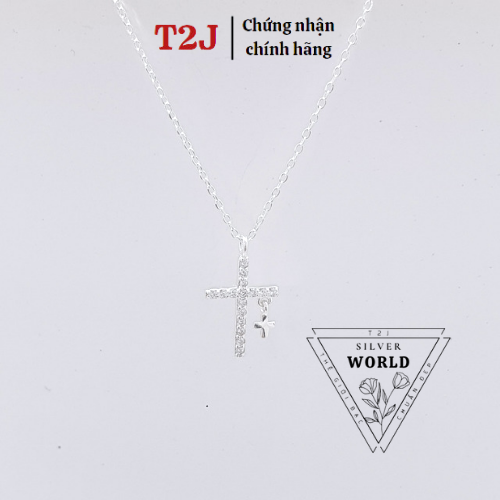 Dây Chuyền Bạc Hình Chữ Thập Nhỏ Nhẹ Xinh - Dây Chuyền Nữ Bạc Ta - Thương Hiệu T2J