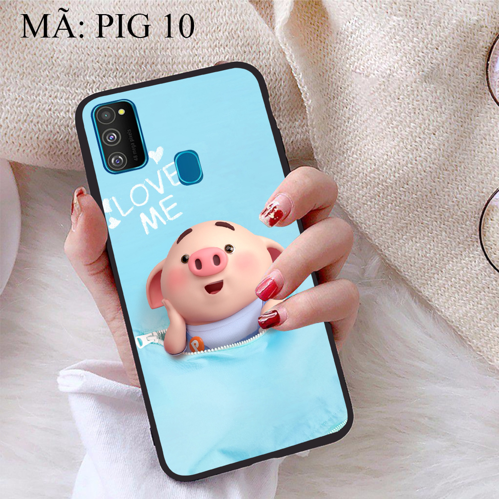 [HCM]Ốp lưng iCase dành cho Samsung Galaxy M30S viền dẻo TPU BST Pig Cute