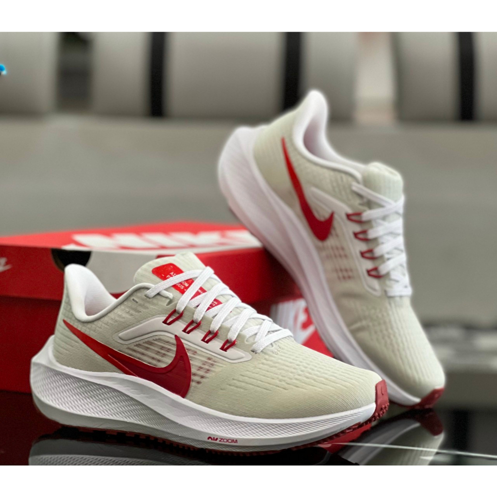 Giày thể thao nike pegasus 39 nam/nữ màu trắng/đỏ