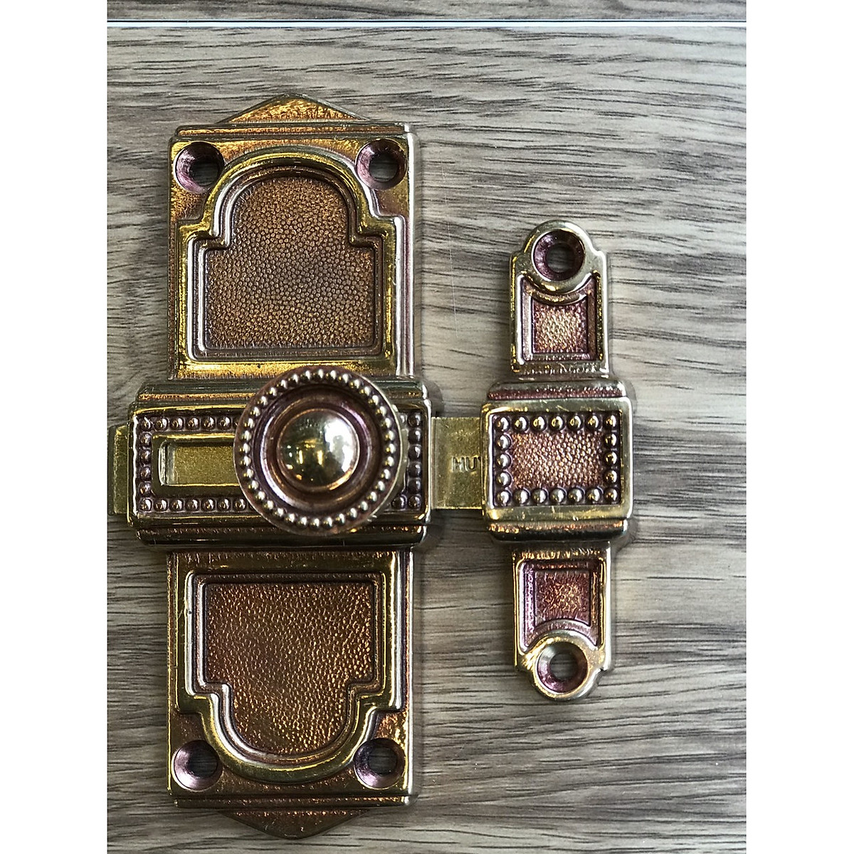 Chốt cửa bằng đồng thau, chốt tủ bằng đồng HHCV hoa văn cổ điển