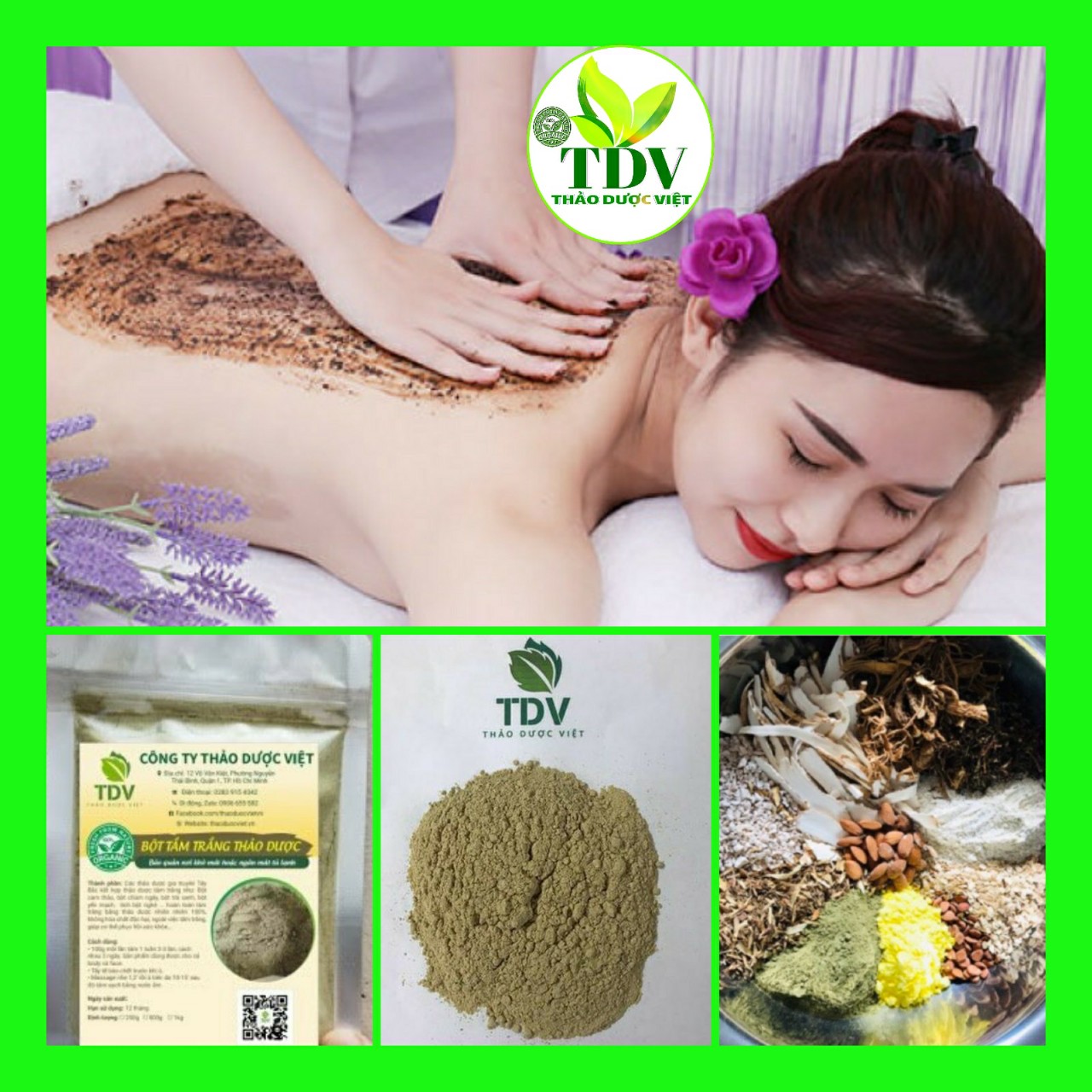 [HCM]Bột  tắm trắng thảo dược người Dao đỏ 1kg