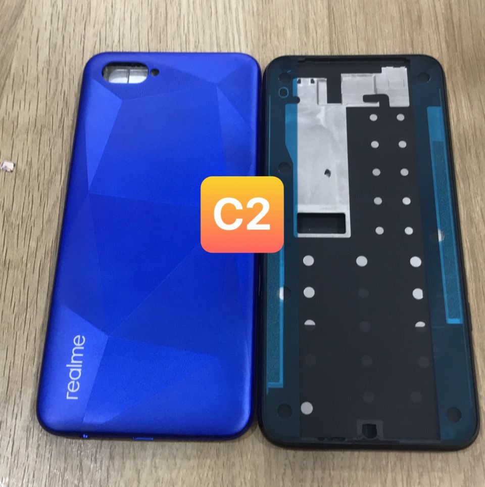 bộ vỏ Realme C2 (gồm lưng vỏ,xương,phím và bộ kính camera)
