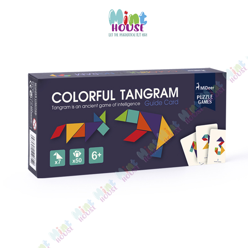 HÀNG CHÍNH HÃNG Bộ ghép hình tư duy Tangram MIDEER MD1035- Cửa hàng mẹ và bé Mint House Creative Toys - đồ chơi thông minh