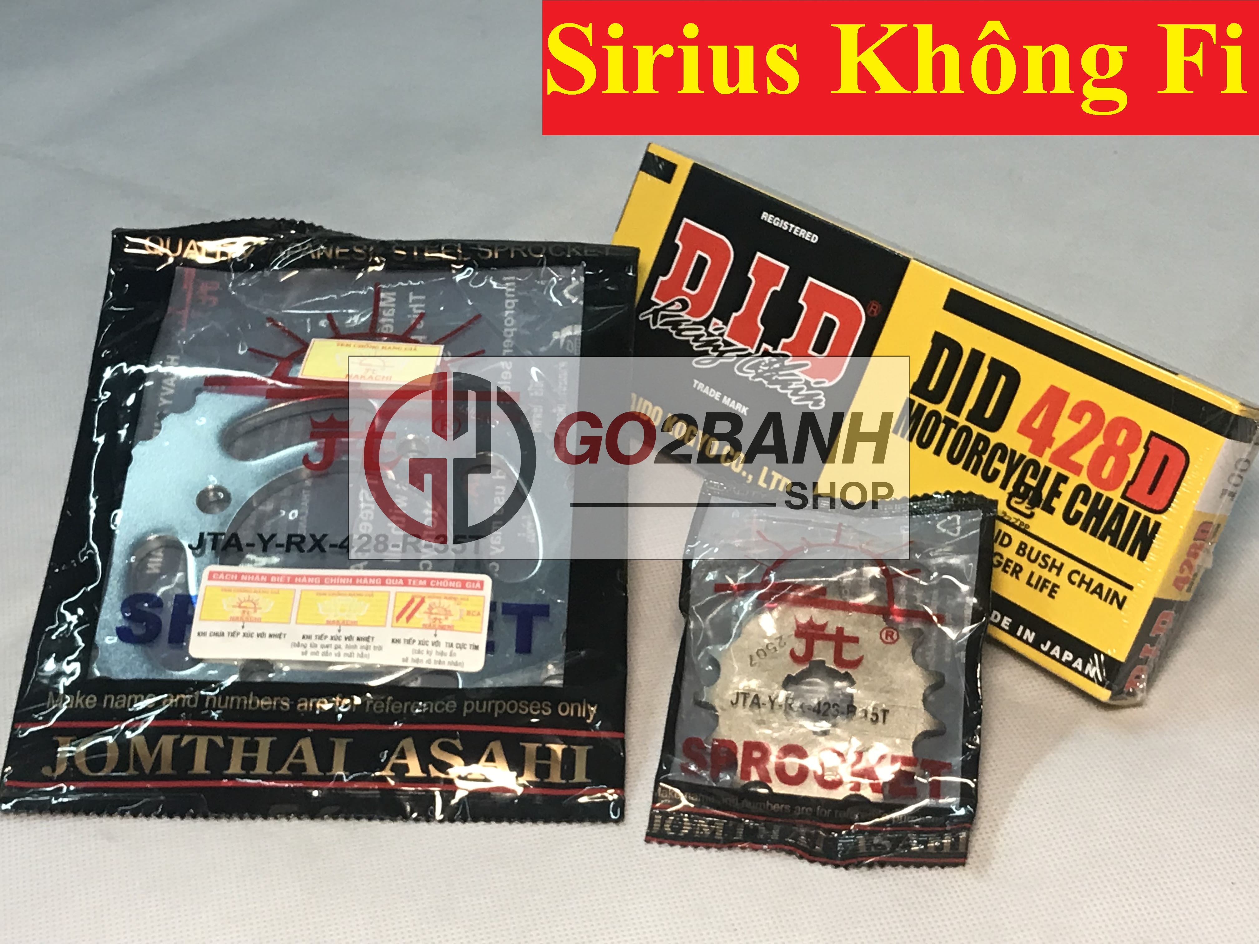 Nhông sên dĩa did mặt trời sirius xăng cơ chính hãng