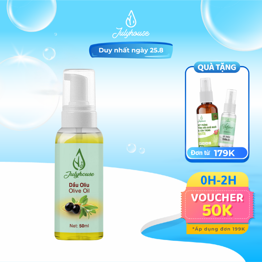 Dầu oliu julyhouse 50ml dưỡng ẩm da