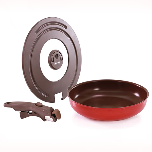 Chảo chiên bếp từ Miris cán rời 28cm/Cán/Nắp