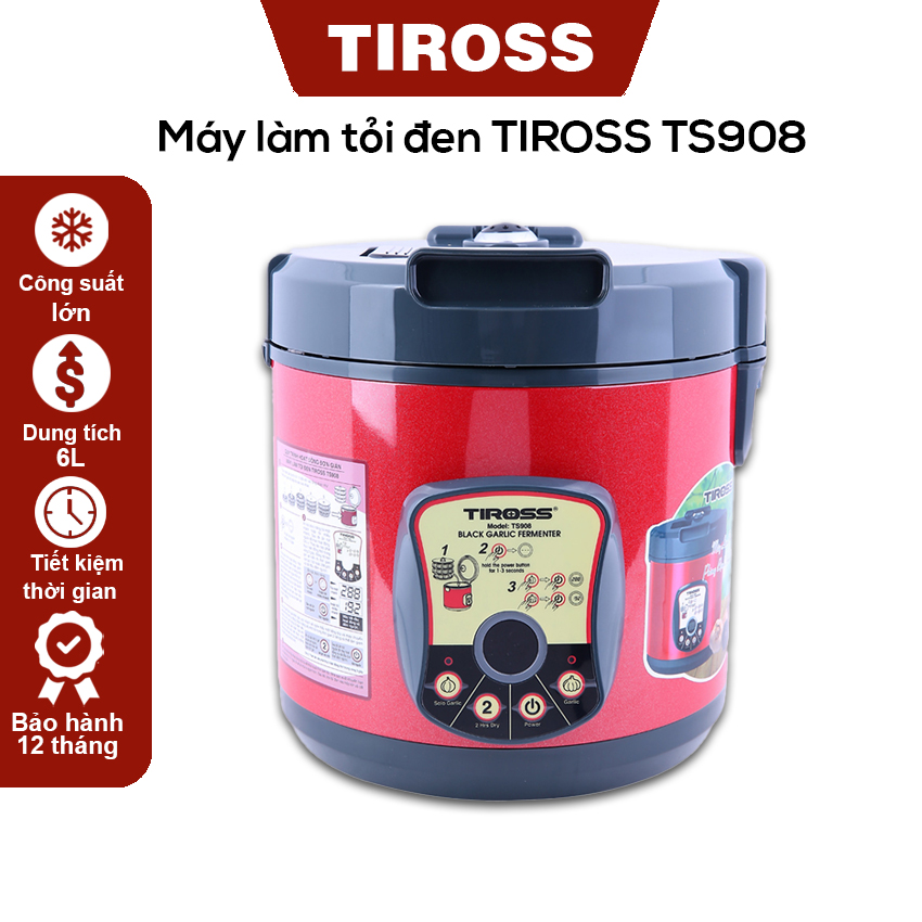 Nồi làm tỏi đen, Máy làm tỏi đen gia đình Tiross TS908, Dung tích 6L, Bảo hành chính hãng 12 tháng