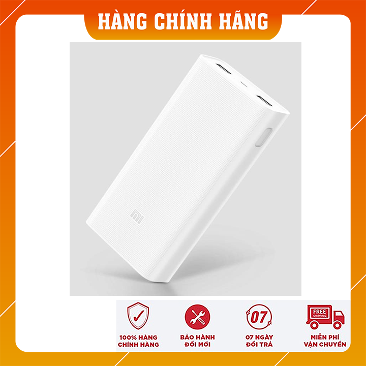 Sạc dự phòng xiaomi gen 2C 20000 mAh - Bảo hành 1 năm