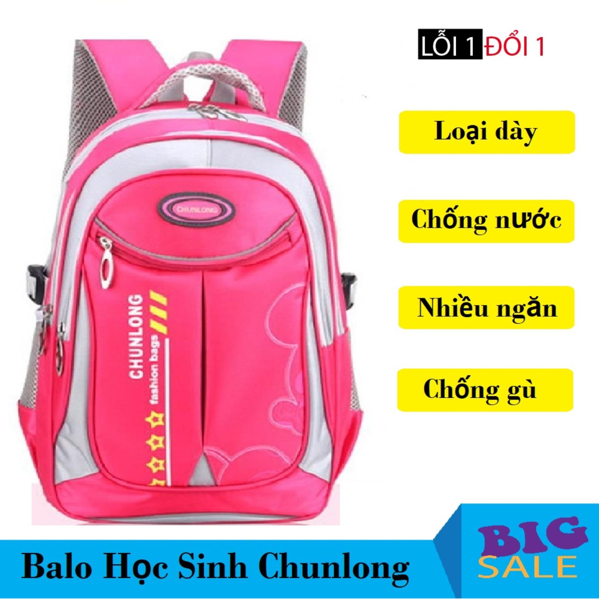 Balo Học Sinh Chống Gù, Balo Học Sinh Cấp 2, Balo Học Sinh Chunlong Kiểu Dáng Đẹp, Chất Liệu Polyester Chống Nước Chống Thấm, Thiết Kế Nhiều Ngăn Gọn Gàng - Món Quà Ý Nghĩa Cho Bé Yêu.