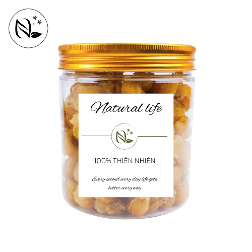 Long nhãn không đường sấy khô Natural Life 200G hàng loại 1 an thần, bổ thận