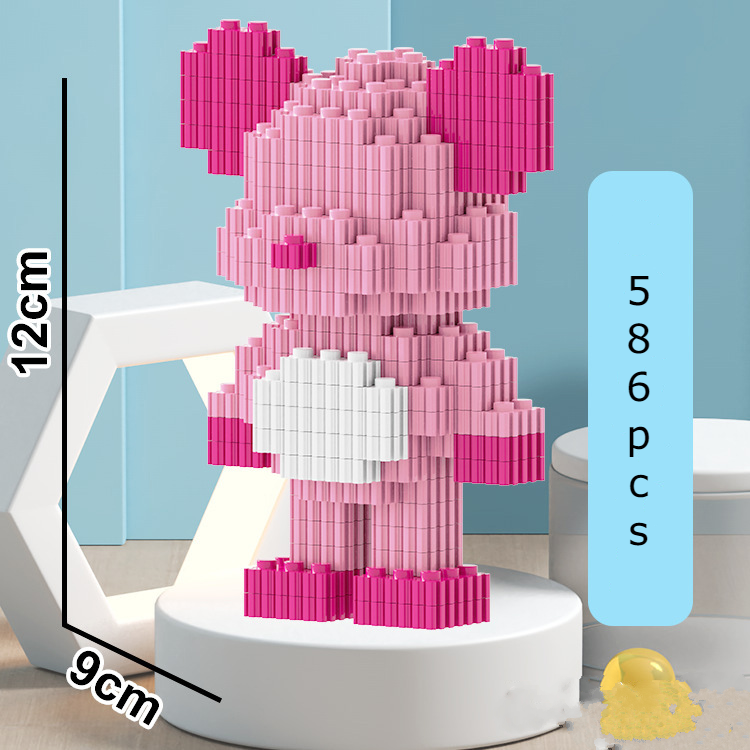 Đồ chơi mô hình bearbrick size từ 12cm - 36cm - lego lắp ráp 3d có kèm búa