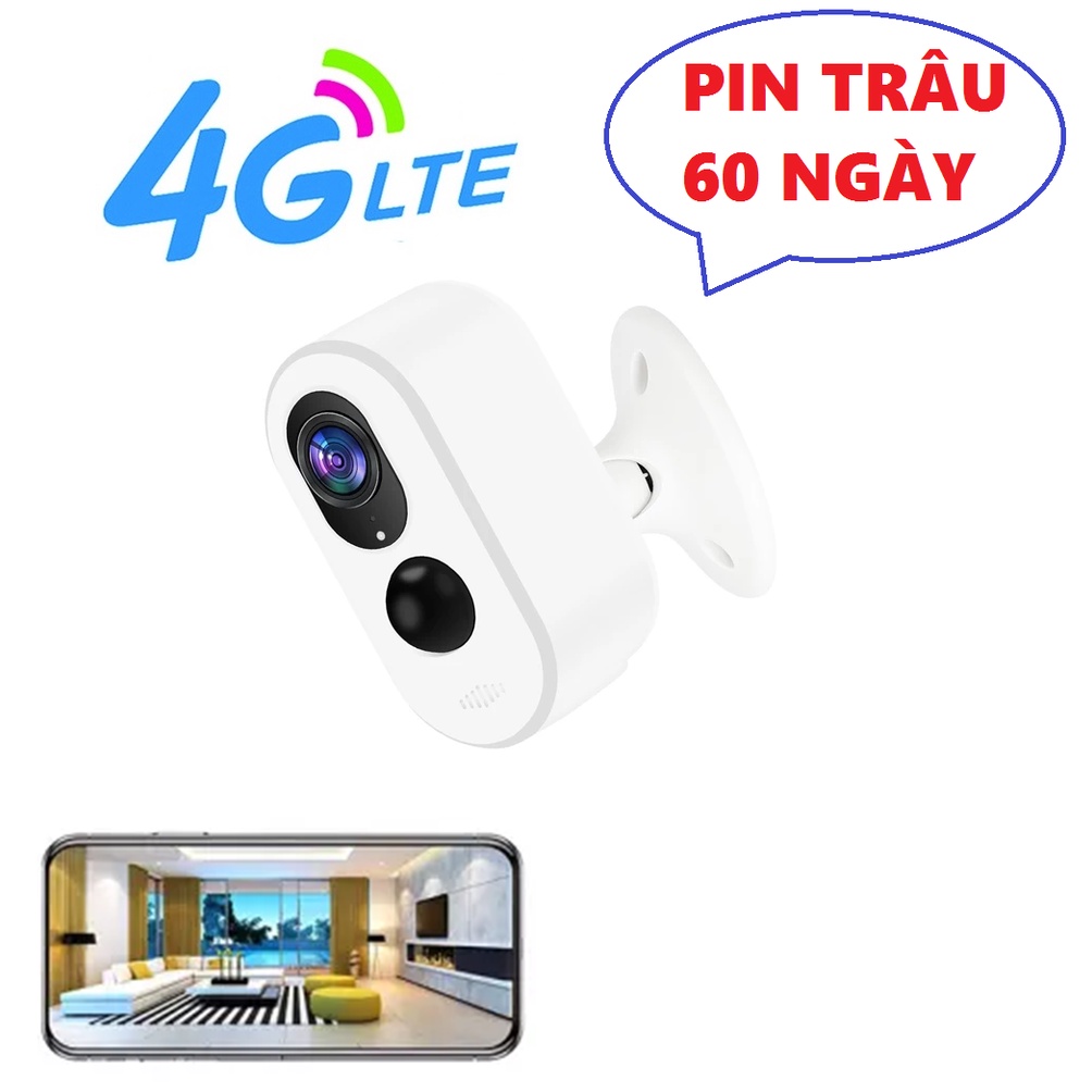 Camera Sim 4G S15 Hình Ảnh Full HD Âm Thanh 2 Chiều Báo Động Chống Trộm Tích Hợp Đèn Hồng Ngoại Đen Ẩn Góc Quay Rộng Pin 60 Ngày BH 12 THÁNG