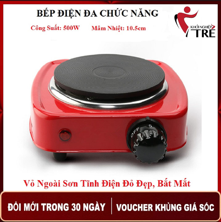 Bếp Điện Mini 500W Dành Cho Sinh Viên, Văn Phòng, Pha cafe