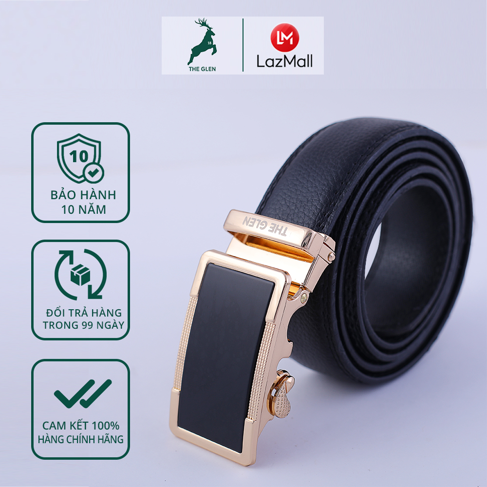 Thắt lưng nam da cao cấp THE GLEN TG118 dây nịt nam khóa tự động cho vòng eo 60 cm đến 110 cm - Thời trang nam , phụ kiện nam bảo hành 10 năm có hộp đựng làm quà tặng