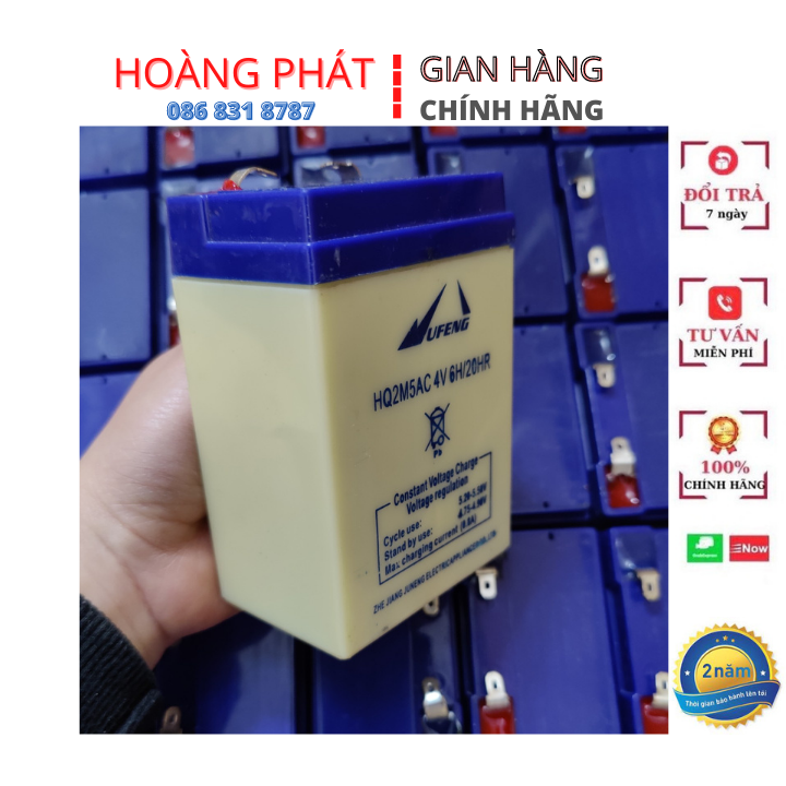 Ắc quy 4v 6h, bình ắc quy 4v 6h - pin khô dung lượng cao - pin cân điện tử