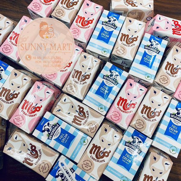 Sữa Devondale Full Cream - Dâu hộp 200ml thùng 24 hộp