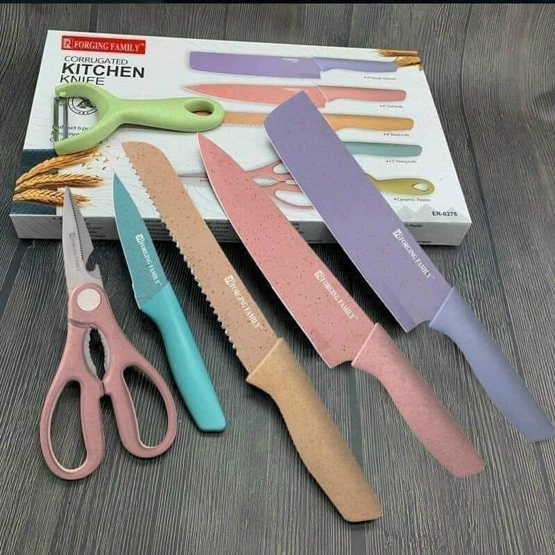 [sẵn sàng] Bộ dao lúa mạch 6 món kháng khuẩn tiện dụng