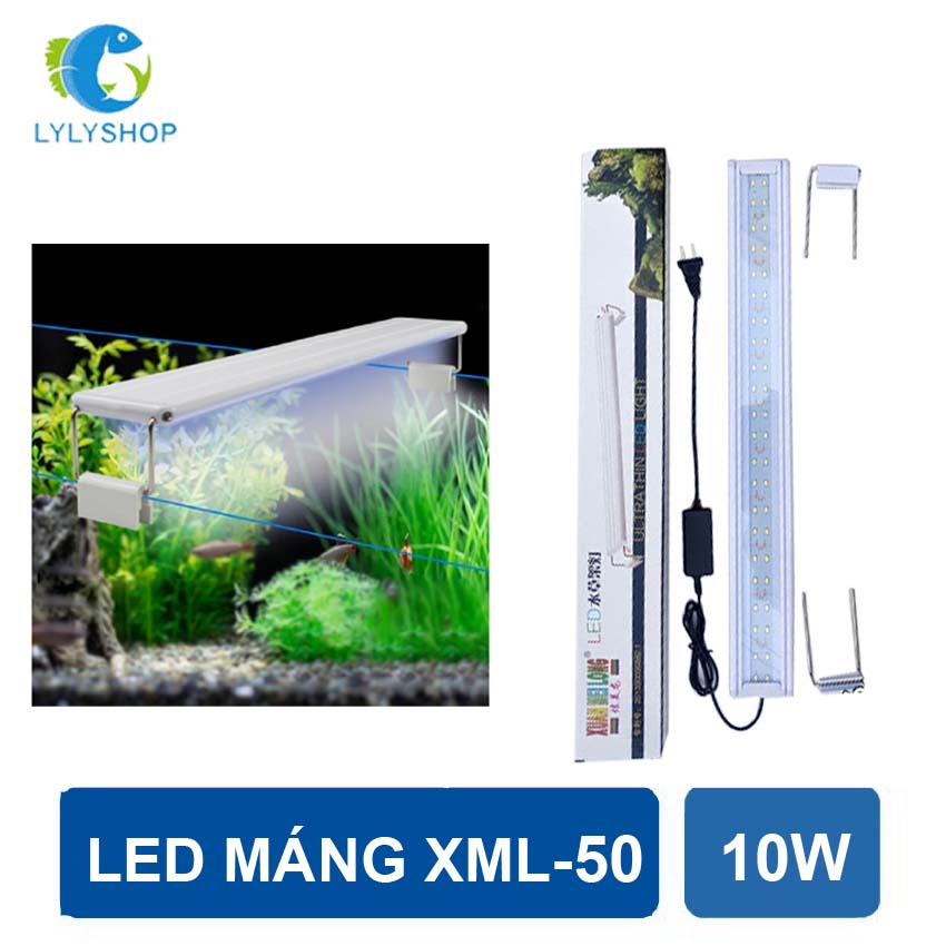 Đèn máng Led XML-50 cho hồ bể cá cảnh, thủy sinh 50cm - 60 cm, công suất 10W ( Trắng)